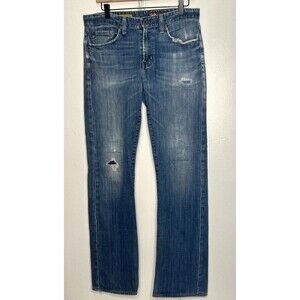 AG Adriano Goldschmied Distressed The Protege Straight Jeans Men's 32x34 Blue